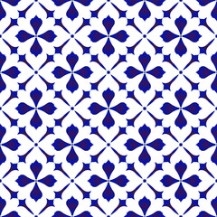 Blue and white seamless vector
