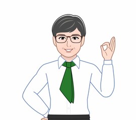 レストランスタッフの男性