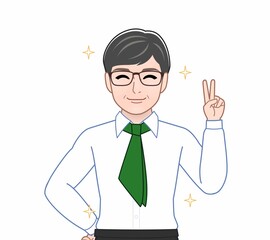 レストランスタッフの男性