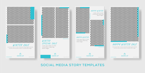 Fashion Sale square banner pack stories post. Vector illustration