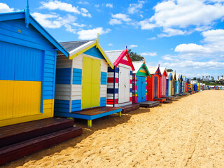 Naklejka premium Brighton Beach Bathing Houses Melbourne Australia