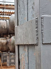 Welding, welded seams of metal structures. Construction of a new plant at an oil refinery in Russia.
