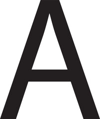 Alphabetical letter A in a printable size US letter 8.5 x 11 in or 612 x 792 pt or 216 x 279 mm