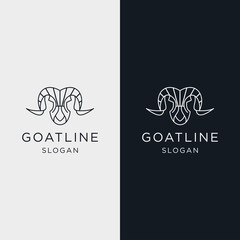 Goat logo icon flat design template 