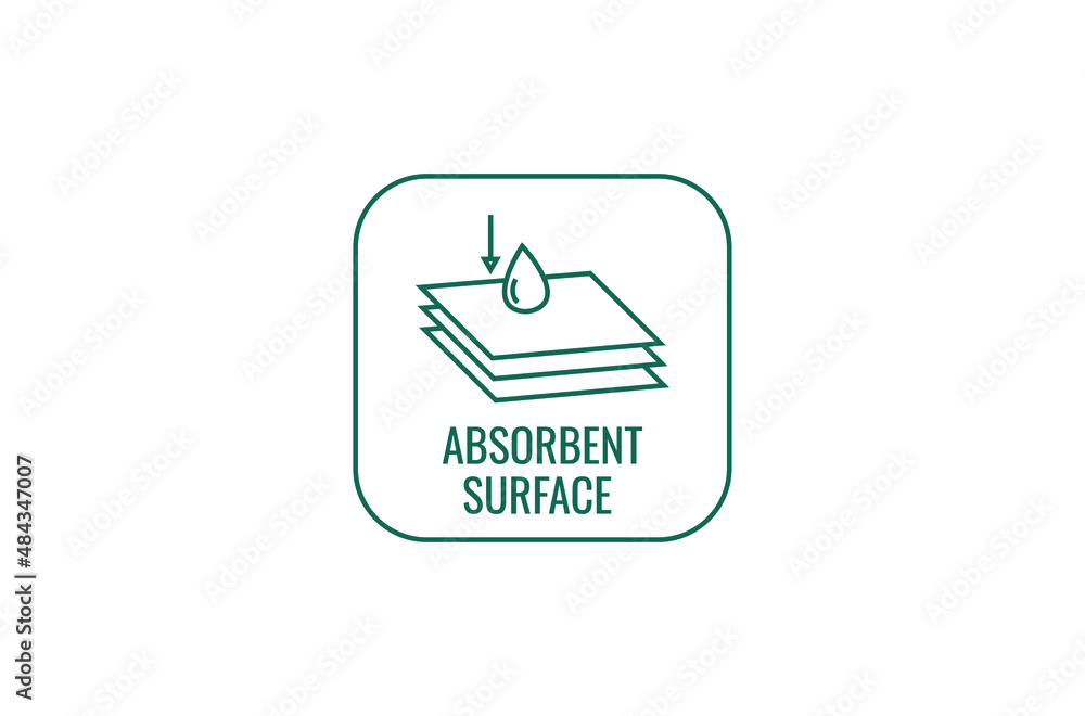 Poster absorbent surface icon vector illustration