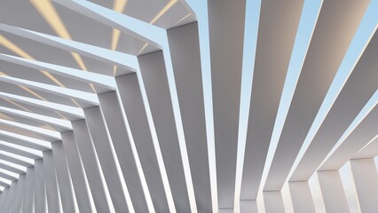 Naklejka premium Abstract architecture background geometric pattern of design 3d render