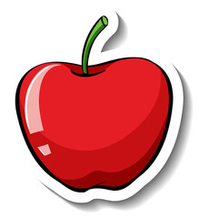 Red apple isolated on white background