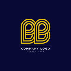 Letter BB alphabet Logo sign symbol. Modern vector logo design for the business, and company identity.
