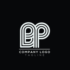 Letter BP alphabet Logo sign symbol. Modern vector logo design for the business, and company identity.