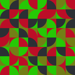 abstract geometric seamless pattern in bright colors