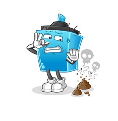 marker pen with stinky waste illustration. character vector