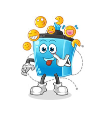 marker pen laugh and mock character. cartoon mascot vector