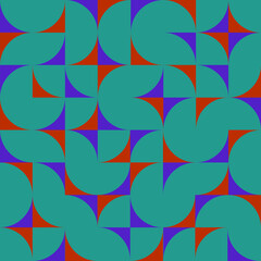 abstract geometric seamless pattern in bright colors