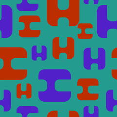 abstract geometric seamless pattern in bright colors