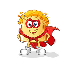 bread with honey heroes vector. cartoon character