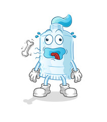 toothpaste burp mascot. cartoon vector