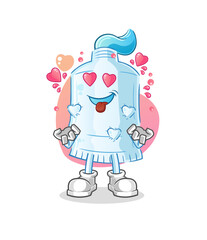 toothpaste fallin love vector. cartoon character
