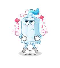 toothpaste shy vector. cartoon character