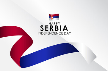 Happy Serbia Independence Day Celebration Vector Template Design Illustration