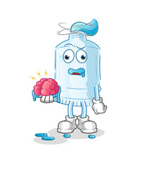 toothpaste no brain vector. cartoon character