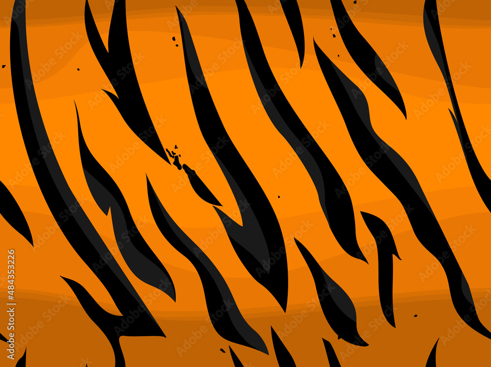 Aufkleber seamless pattern tiger skin. endless texture from vertical stripes. print on fabric and textiles. ve