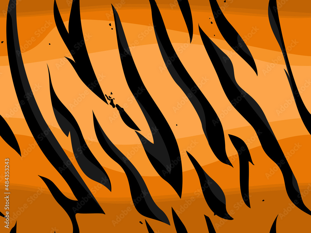 Aufkleber seamless pattern tiger skin. endless texture from vertical stripes. print on fabric and textiles. ve