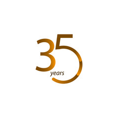 35 Years Anniversary Celebration Vector Template Design Illustration