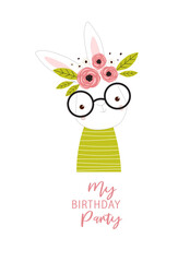 Print. Poster with bunny 