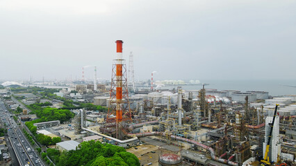 Obraz premium 工業地帯 空撮