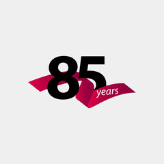 85 Years Anniversary Celebration Vector Template Design Illustration