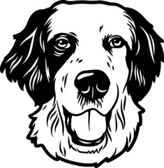 English Setter - Funny Dog, Vector File, Stencil for Tshirt