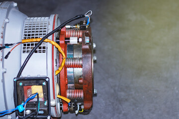 Motor removed to inspect pinion gear tooth and service.