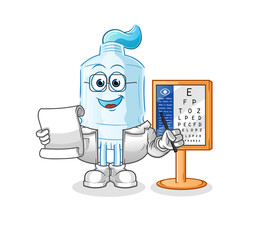 toothpaste oculist cartoon. cartoon mascot vector