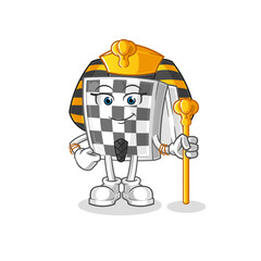 chessboard ancient egypt cartoon. cartoon mascot vector