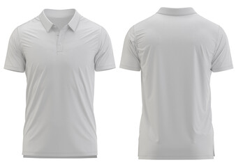 White Color Self-fabric / Button Down Collar Polo collar polo shirt Short Sleeve 3D rendered