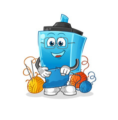 marker pen tailor mascot. cartoon vector