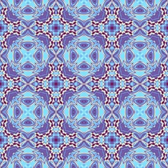 Seamless ornamental decorative pattern. Mosaic art texture.