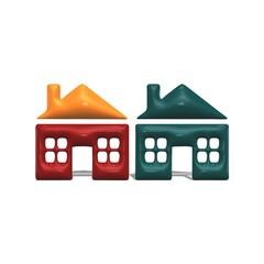 3d home icon design illustration