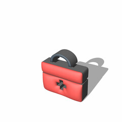 3d bag icon design illustration