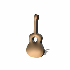 Fototapeta premium 3d guitar icon design illustration