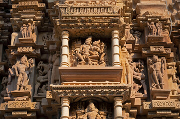 VISHVANATH TEMPLE:  Krishna  idol, Western Group, Khajuraho, Madhya Pradesh, India, UNESCO World...