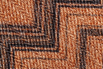 texture of jacquard fabric with geometric pattern