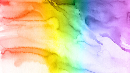 Abstract colorful rainbow colors watercolor splash brushes texture illustration background banner panorama art paper  - Creative Aquarelle painted, isolated on white, canvas for design, hand drawing