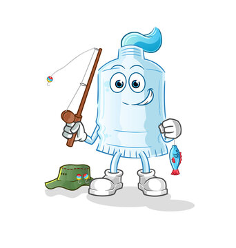recommend clip art: toothpaste fisherman illustration. character vector