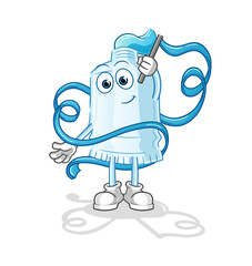toothpaste Rhythmic Gymnastics mascot. cartoon vector