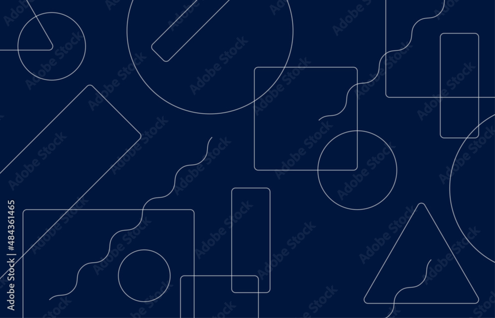 Poster abstract tech geometric artwork design of minimal decorative template. overlapping design for patter