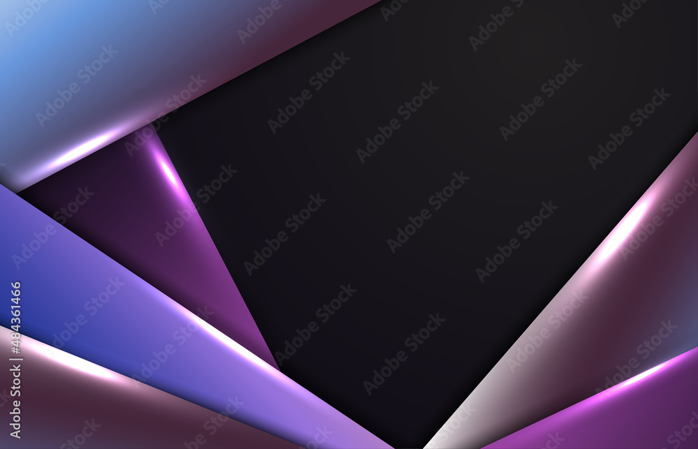Poster abstract geometric elegant template design triangles template with glitters. overlapping in copy spa