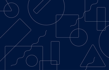 Abstract tech geometric artwork design of minimal decorative template. Overlapping design for pattern background. Illustration vector