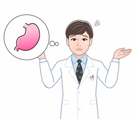 白衣を着た医療スタッフの男性