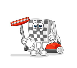 chessboard clean with a vacuum . character vector
